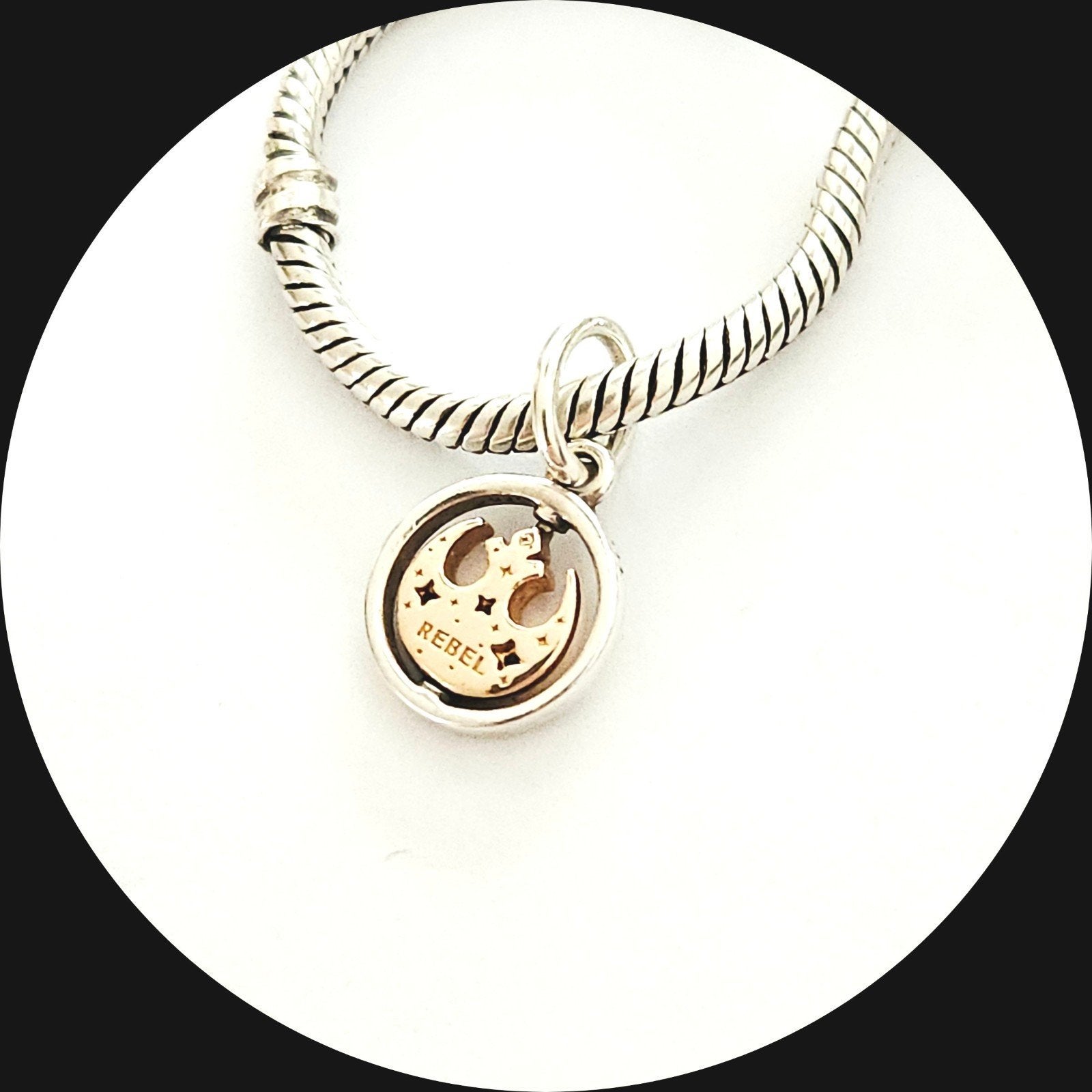 Pandora Star Wars Pandora Rebel Alliance Symbol Logo 380789C, Ophalen of Verzenden, Zo goed als nieuw, Zilver, Pandora