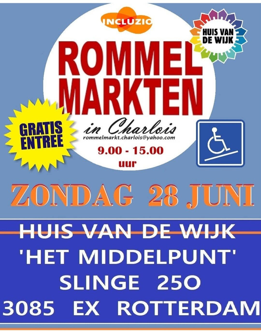 Rommelmarkt 28 juni, Ophalen