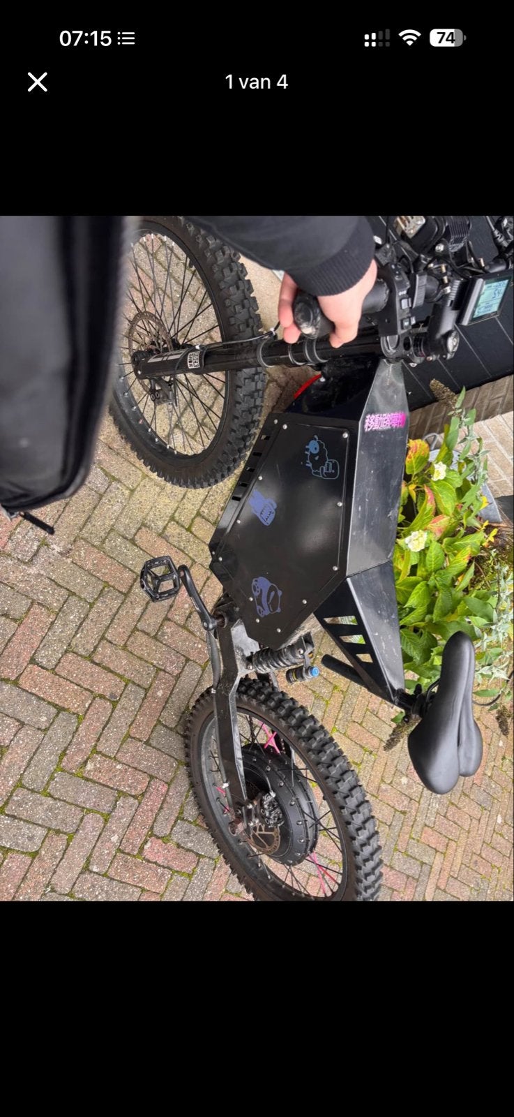 Elektrische Crossmotor - Snelheid tot 100 km/u, 24 inch of meer, Gebruikt, Staal, Ophalen of Verzenden