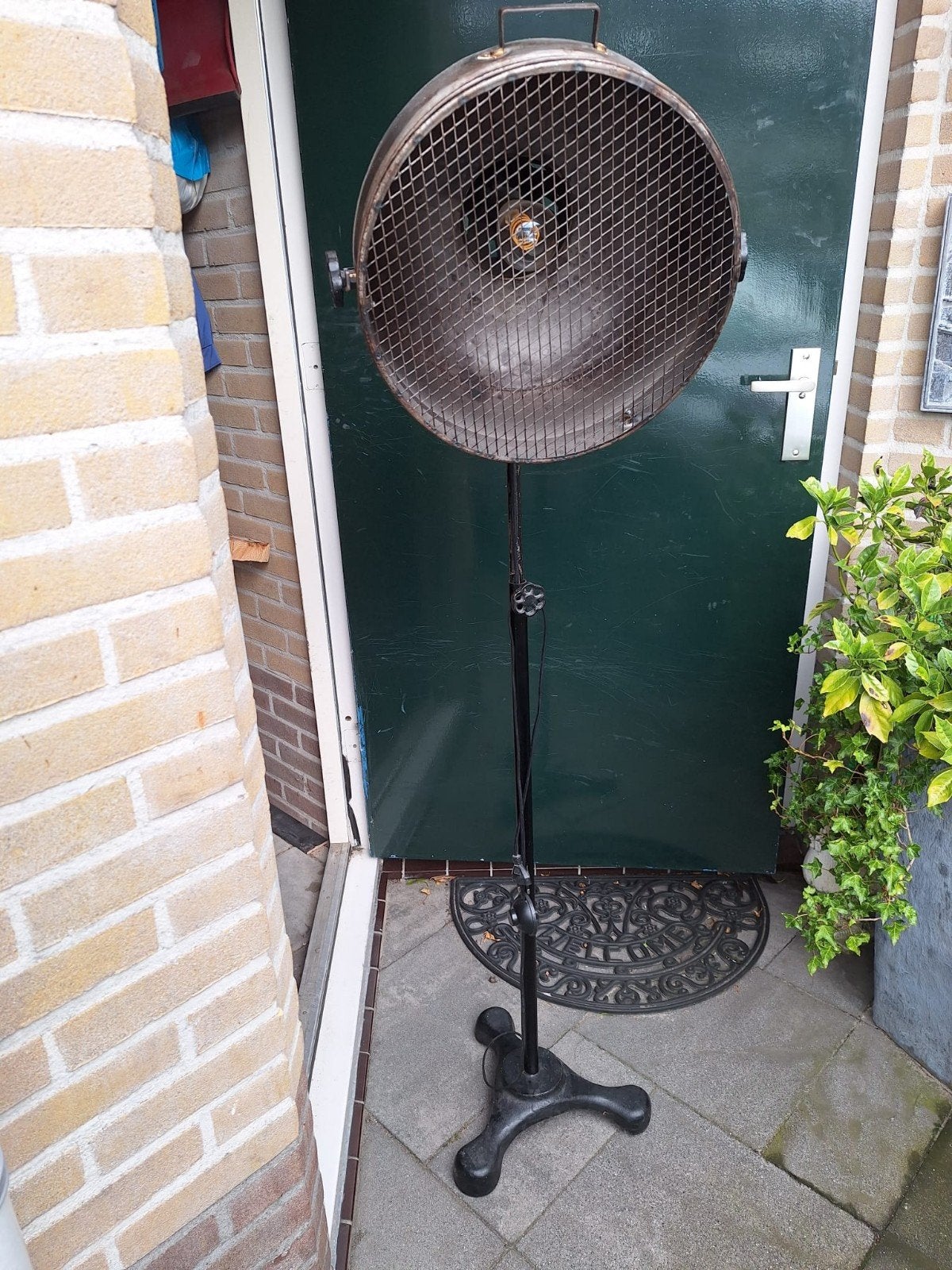 Vintage lamp op statief - Industriële look, Antiek en Kunst, Ophalen