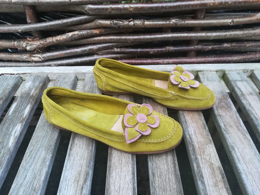 Mocassins Catwalk maat 38.5, Kleding | Dames, Ophalen of Verzenden, Gedragen, Groen, Espadrilles of Moccasins