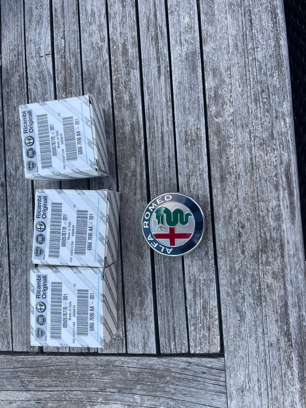 4 x Alfa Romeo velgdoppen - Origineel, Ophalen, Nieuw, Alfa Romeo