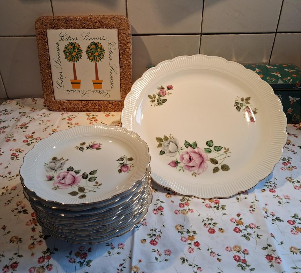 Gebakstel met rozenmotief - CHODZIEZ Made in Poland, Ophalen of Verzenden