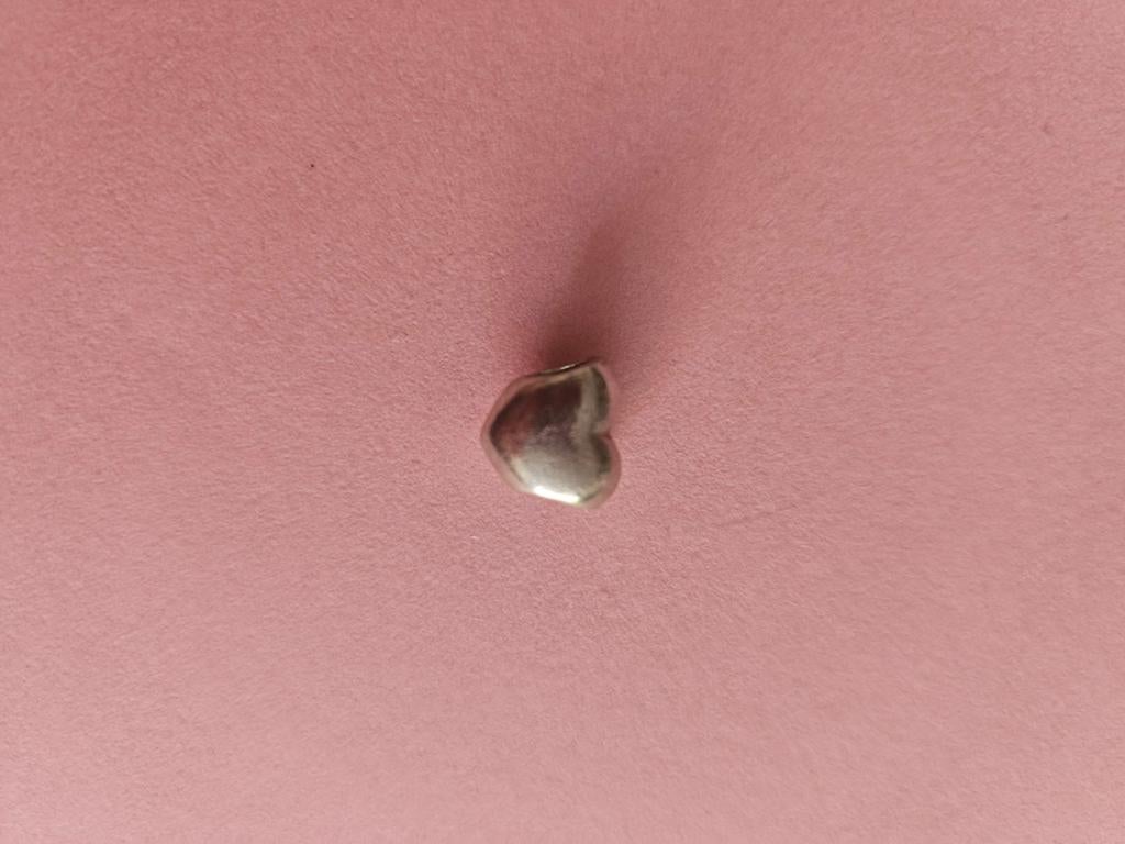Bedel Pandora hartje, Ophalen of Verzenden, Zo goed als nieuw, Zilver, Pandora