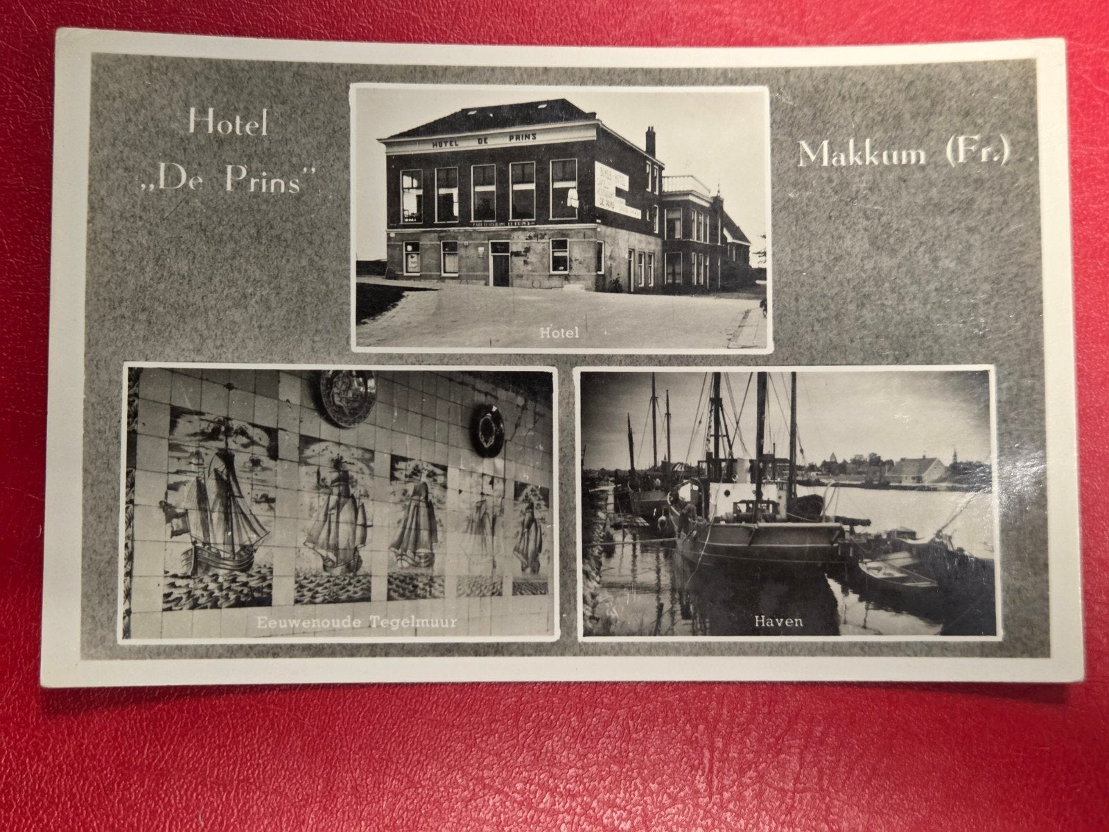 Makkum bij Bolsward Hotel De Prins Reclamekaart, Ophalen of Verzenden, Voor 1920, Friesland