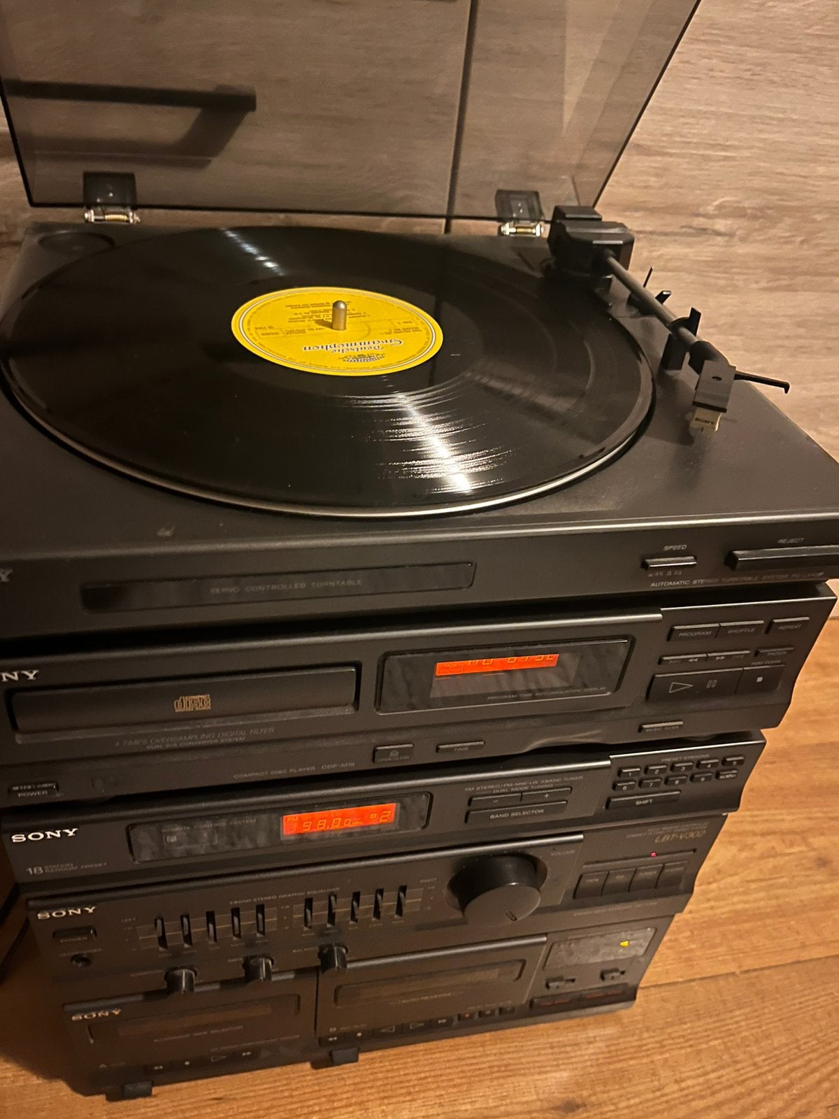 SONY Hifi Audio Set met Platenspeler & graphic equalizer, Ophalen, Zo goed als nieuw, Cassettedeck, Sony