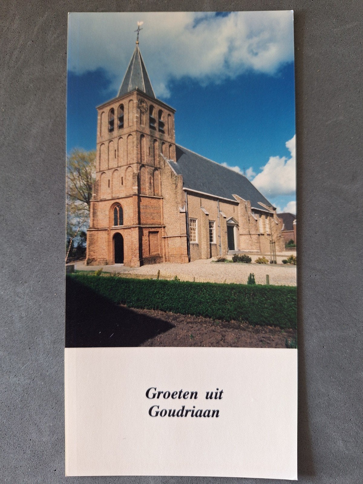 Fotokaart Goudriaan - Kerk, Verzamelen, Ophalen of Verzenden, Ongelopen, Zuid-Holland