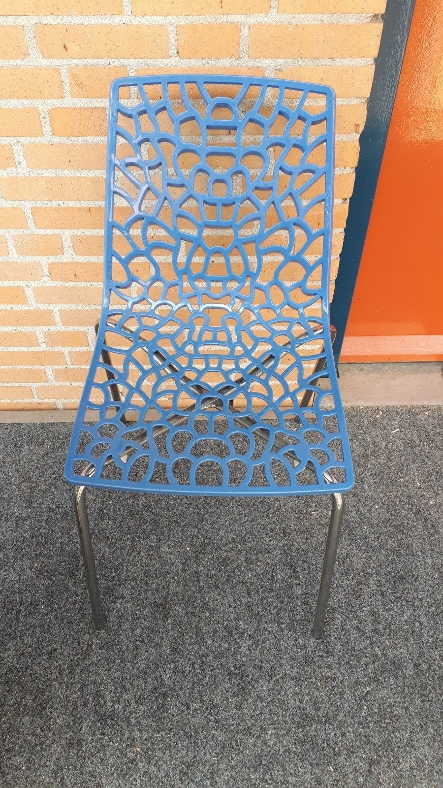 2 Kunststof stoeltjes - blauw en groen, Antiek en Kunst, Ophalen, Set, Groen, Stoel