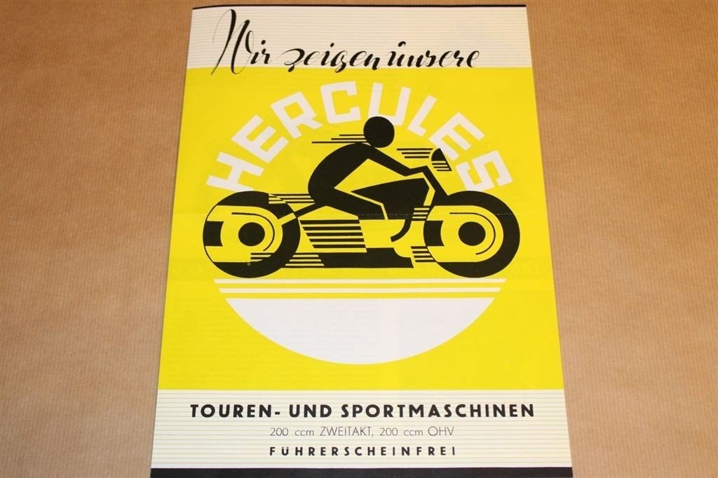 Zeldzame folder Hercules Motoren - - 1935 !!, Ophalen of Verzenden, Zo goed als nieuw