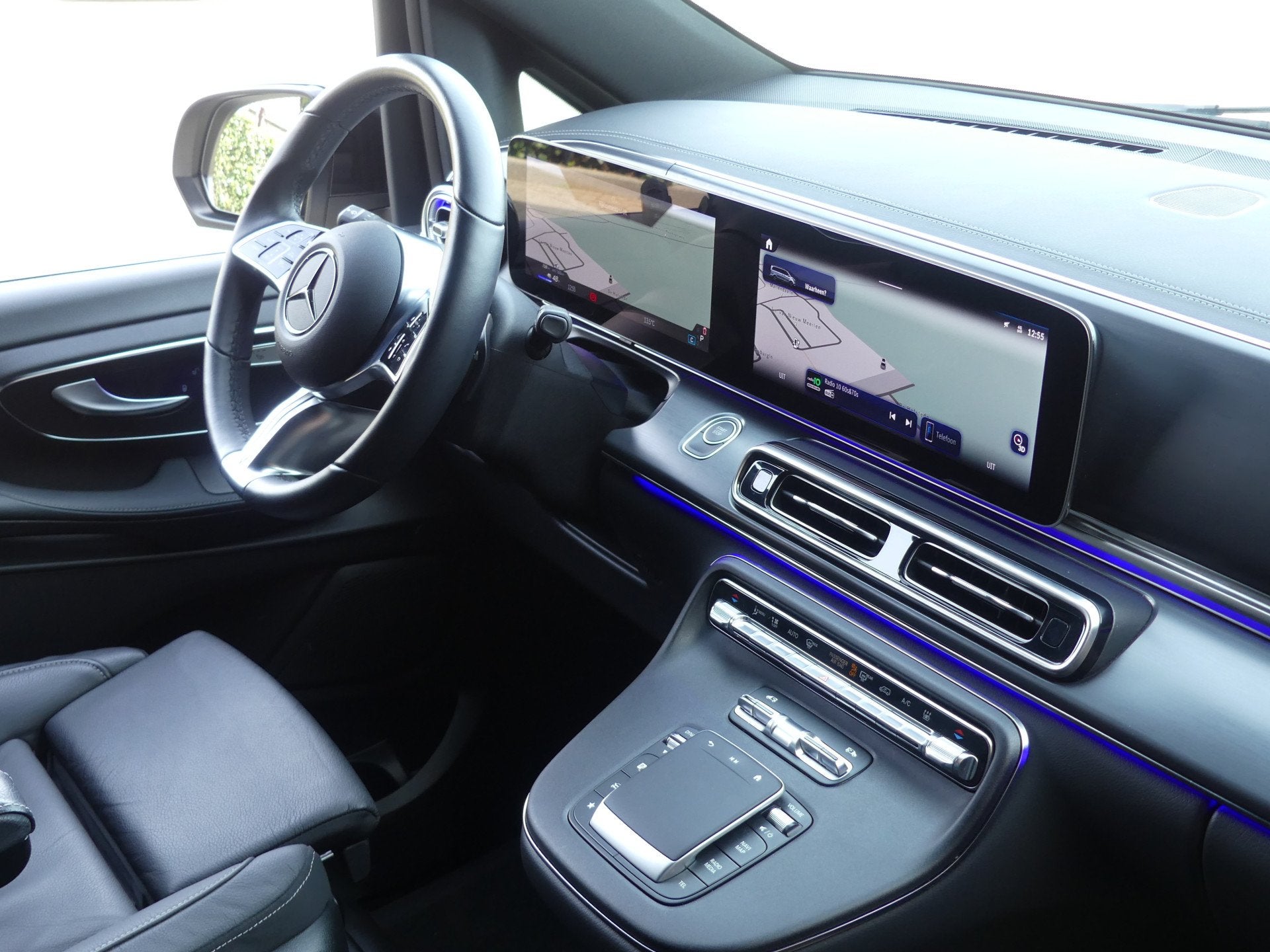 Mercedes-Benz EQV 300 L2 90kWh Dubbel Cabine Led/Leer/360 ca, Auto's, Gebruikt, 204 pk, Geïmporteerd, Automatische klimaatregeling