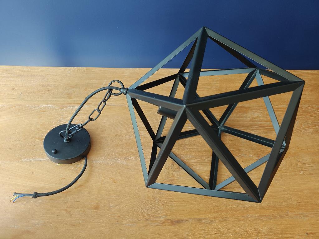 D20 Hanglamp metaal, Huis en Inrichting, Lampen | Hanglampen, Ophalen, Gebruikt, Metaal
