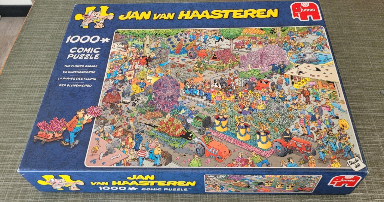 1000 stukjes Jan van Haasteren De bloemencorso, Hobby en Vrije tijd, Denksport en Puzzels, Ophalen of Verzenden, 500 t/m 1500 stukjes