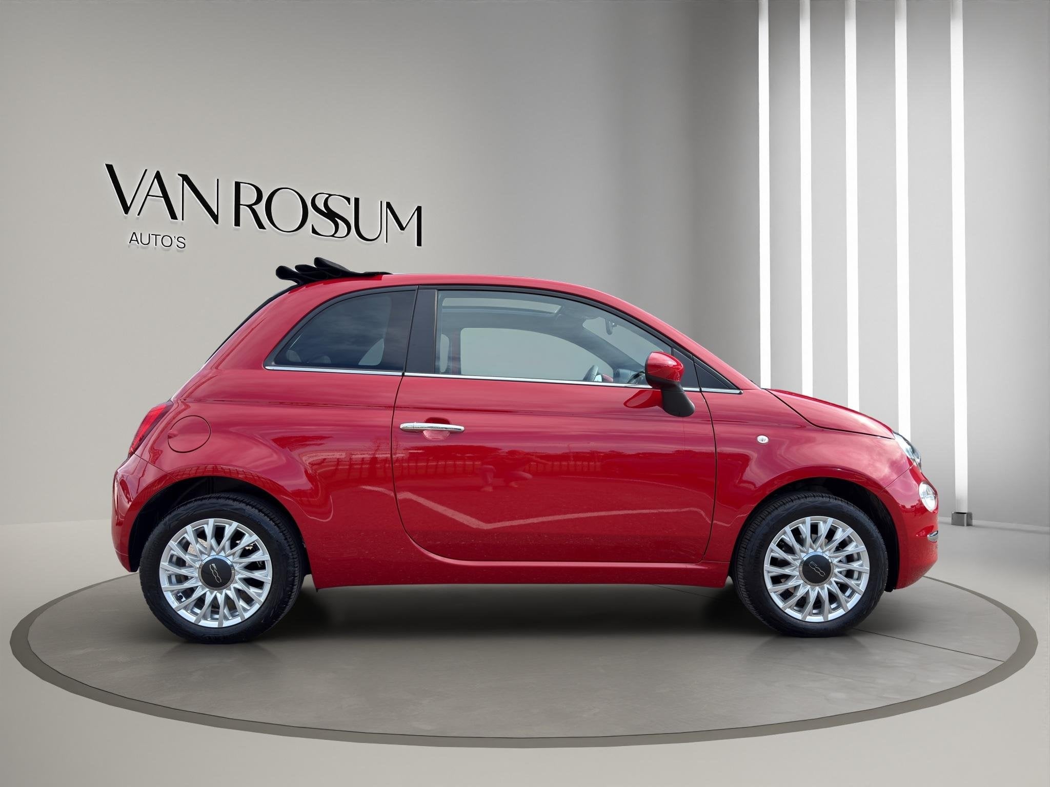 Fiat 500 C 1.0 Hybrid | Airco (autom) | Navi | Cruise C | 16, Auto's, Voorwielaandrijving, Stof, Gebruikt, Euro 6