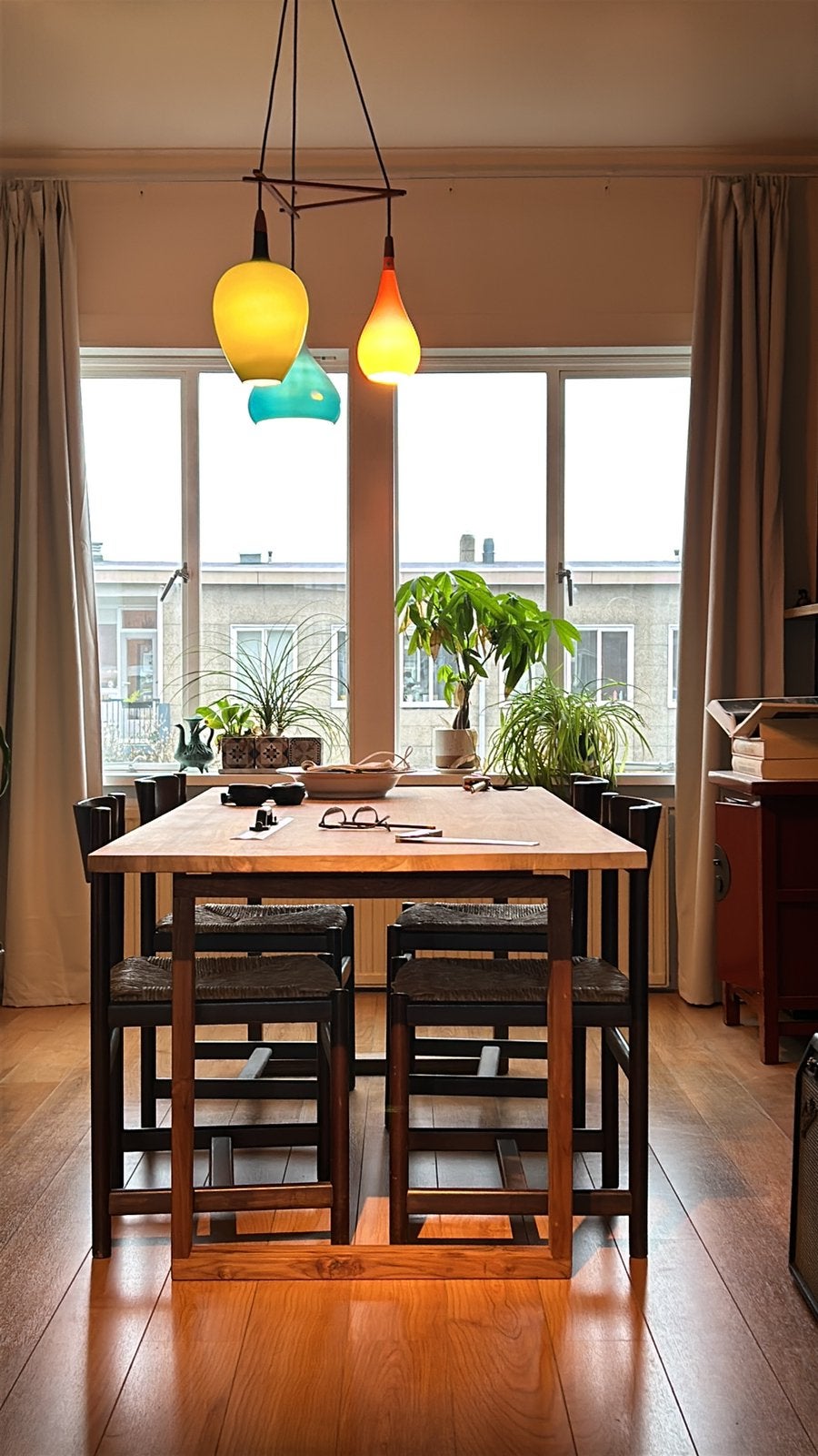 Design hanglamp fog morup, Huis en Inrichting, Lampen | Hanglampen, Ophalen, Zo goed als nieuw, Glas