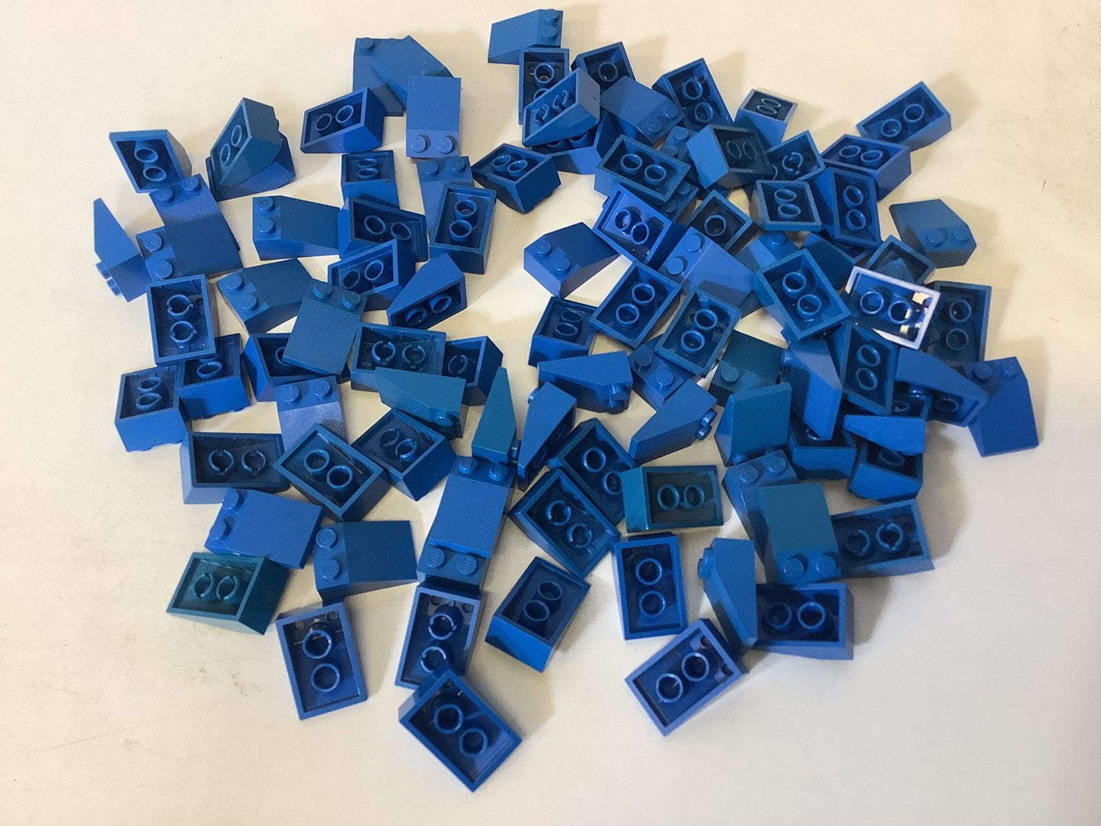 Lego dakpan 33 3x2 blauw, Ophalen of Verzenden, Gebruikt, Losse stenen, Lego