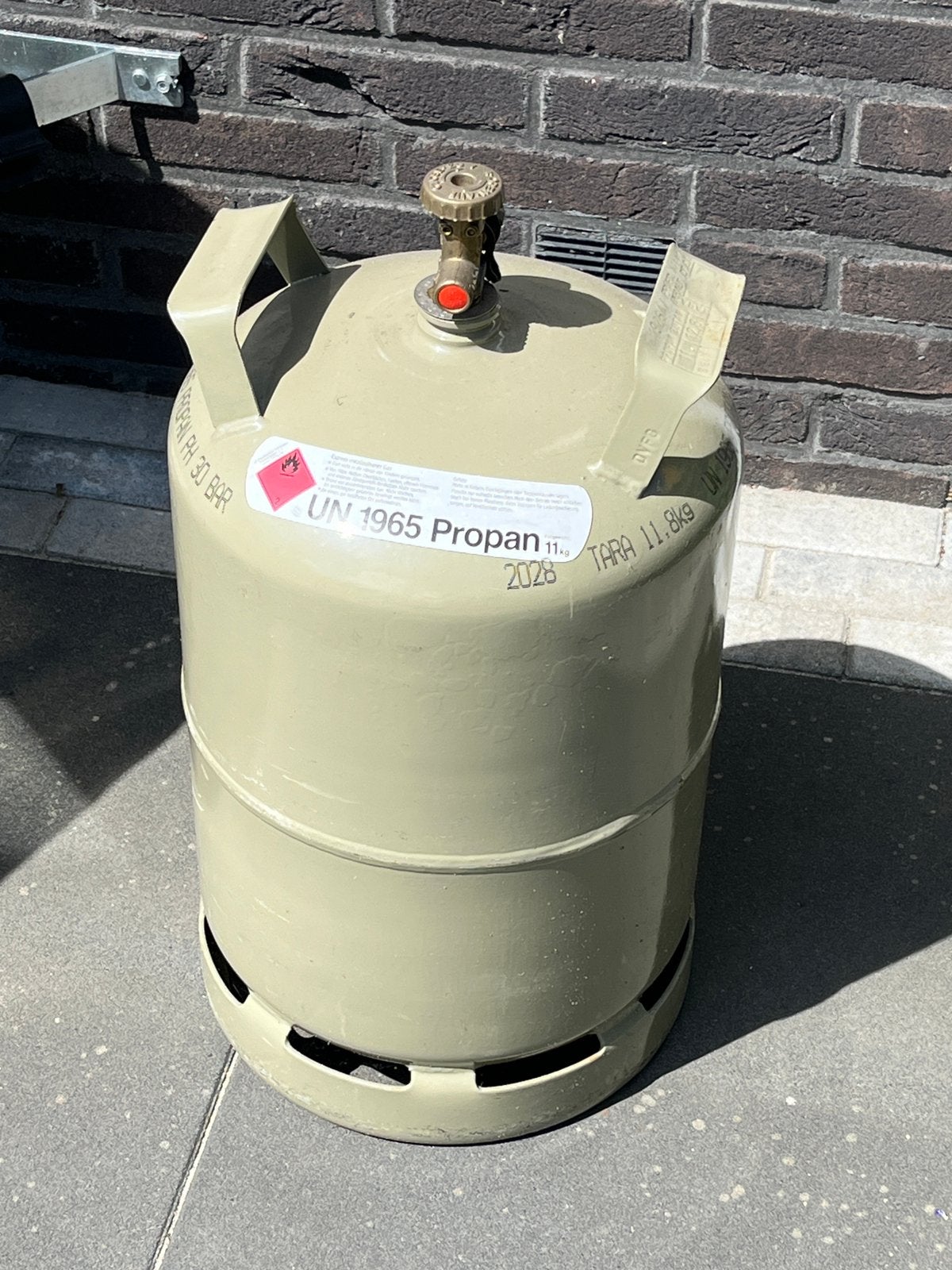 Te koop: gasfles 11,8 kg leeg, Caravans en Kamperen, Ophalen, Gebruikt