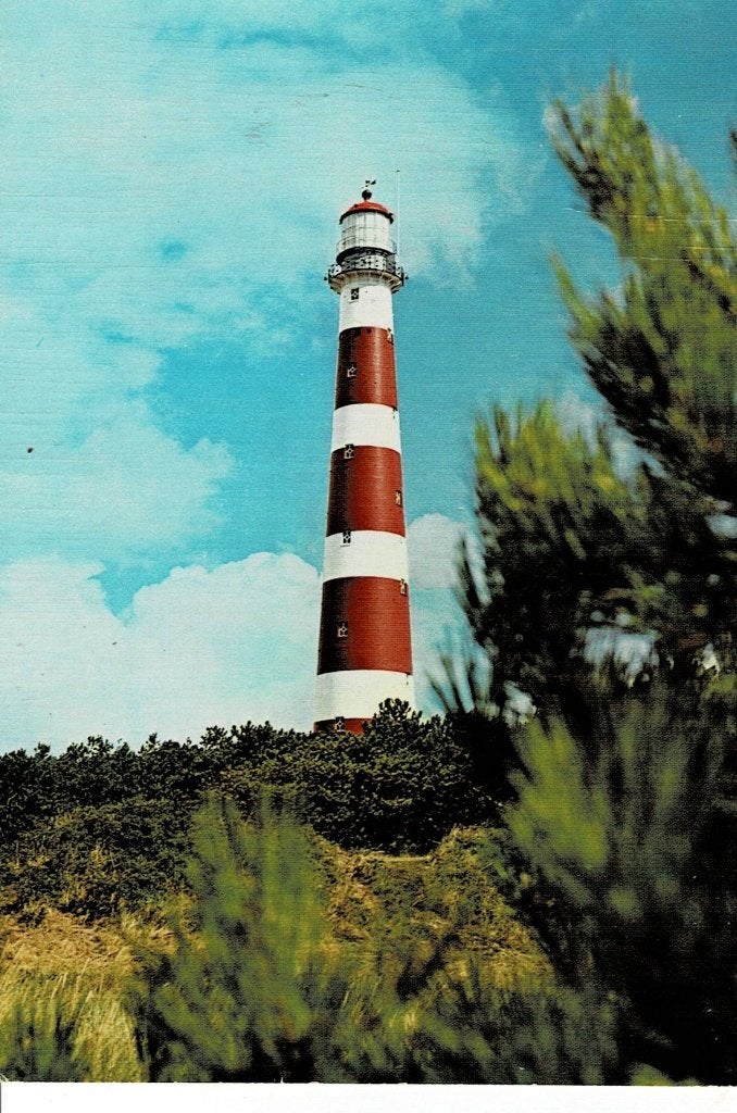 Ameland, Vuurtoren, Ophalen of Verzenden, 1960 tot 1980, Gelopen, Waddeneilanden