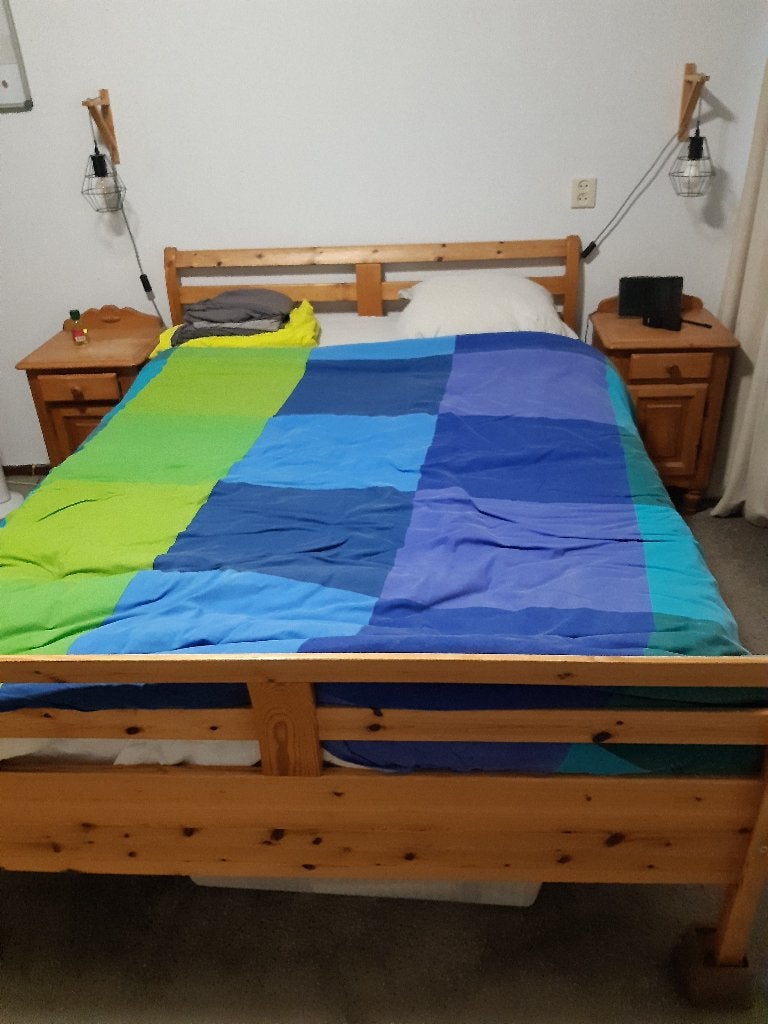 twee persoons bed, Ophalen, Gebruikt, 140 cm, 200 cm