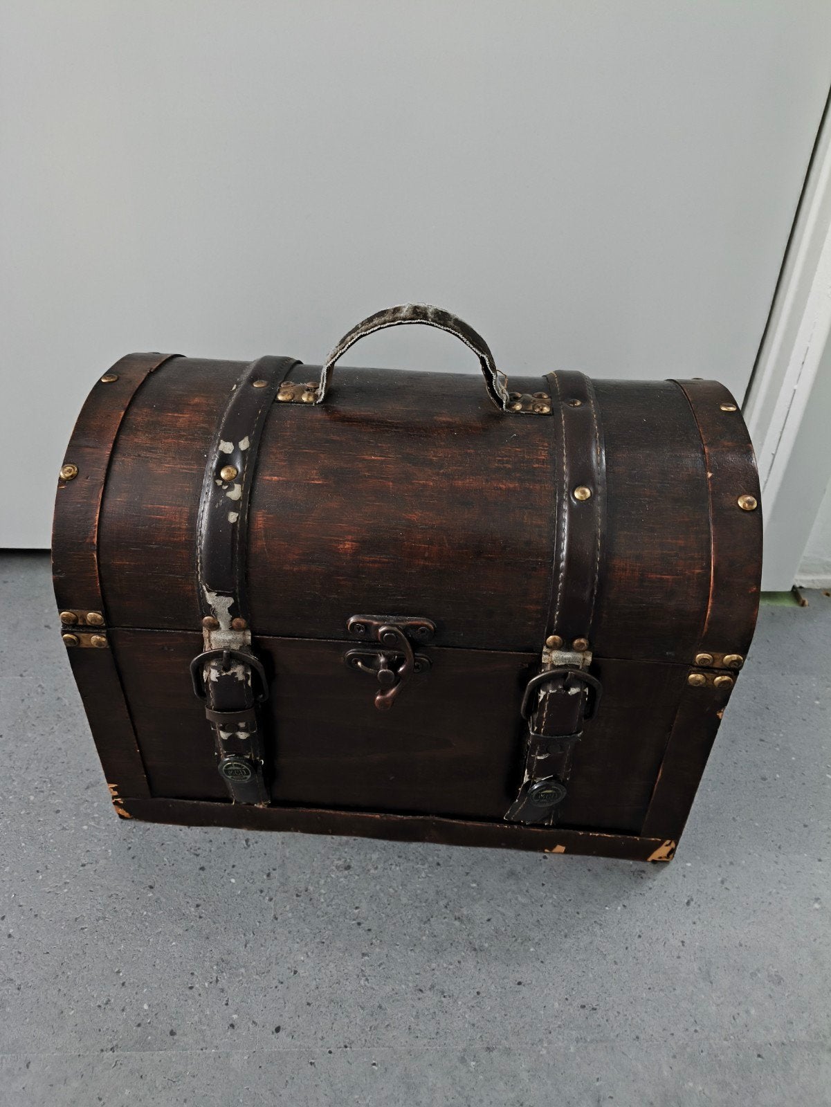 Klein bruin kistje voor het opbergen van spulletjes, Minder dan 50 cm, Gebruikt, Minder dan 50 cm, Ophalen of Verzenden