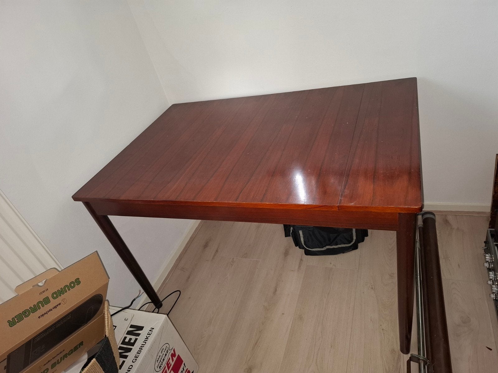 Vintage Palissander Uitschuifbare Eettafel 80x120/170.
