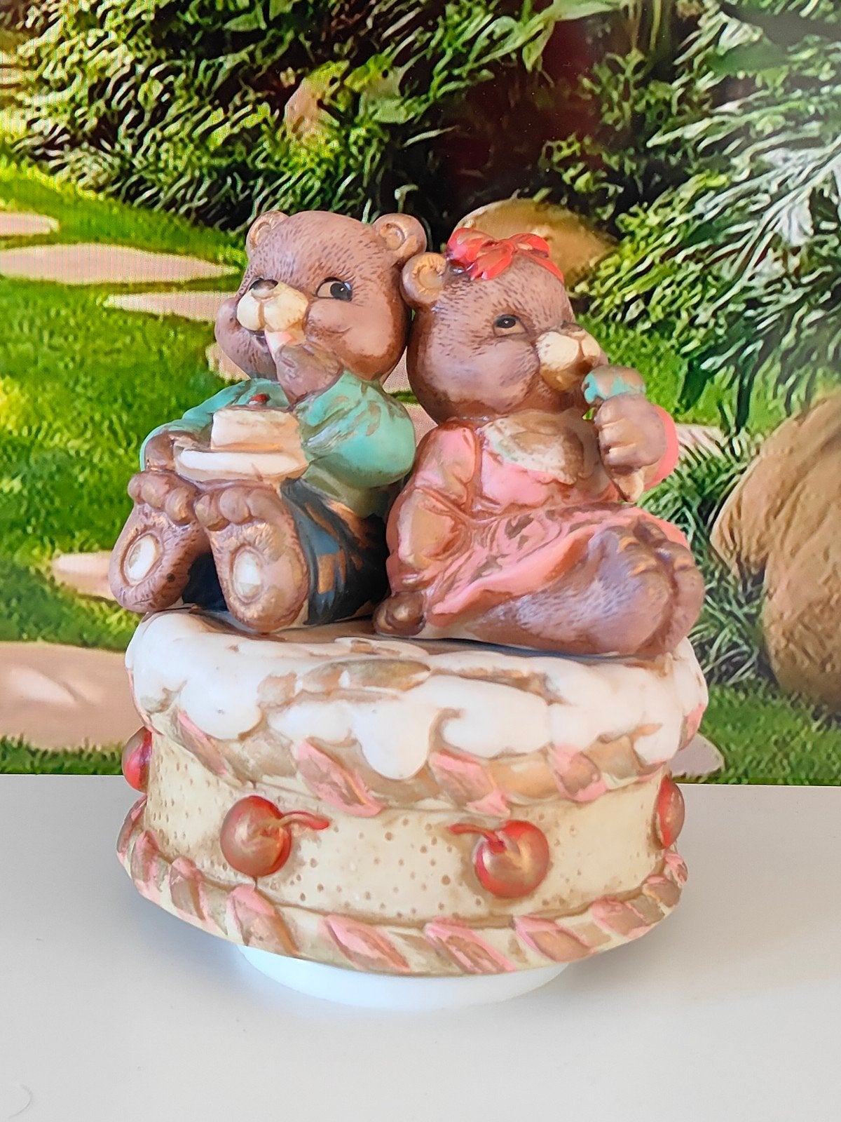 Decoratieve muziekdoos met beerfiguur, Ophalen of Verzenden, Dier