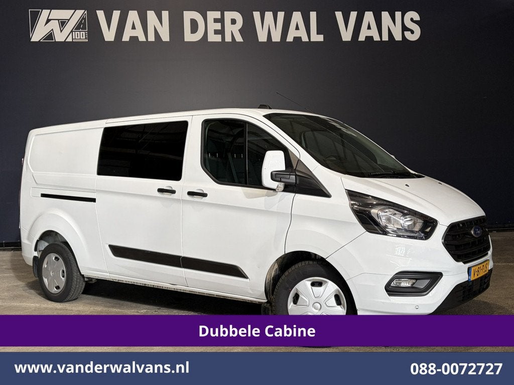 Ford Transit Custom 2.0 TDCI 131pk L2H1 Dubbele Cabine Euro6, Auto's, Voorwielaandrijving, 4 cilinders, Bedrijf, 6 stoelen