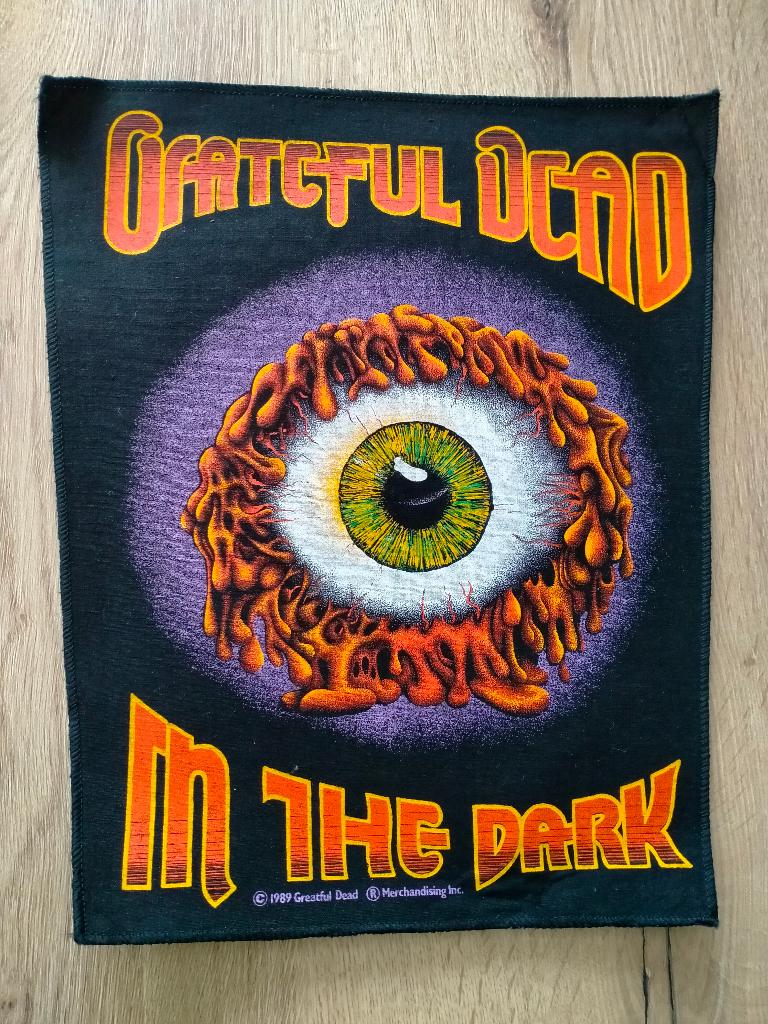 Grateful Dead in the dark 1989 vintage backpatch back patch, Ophalen of Verzenden, Zo goed als nieuw, Kleding