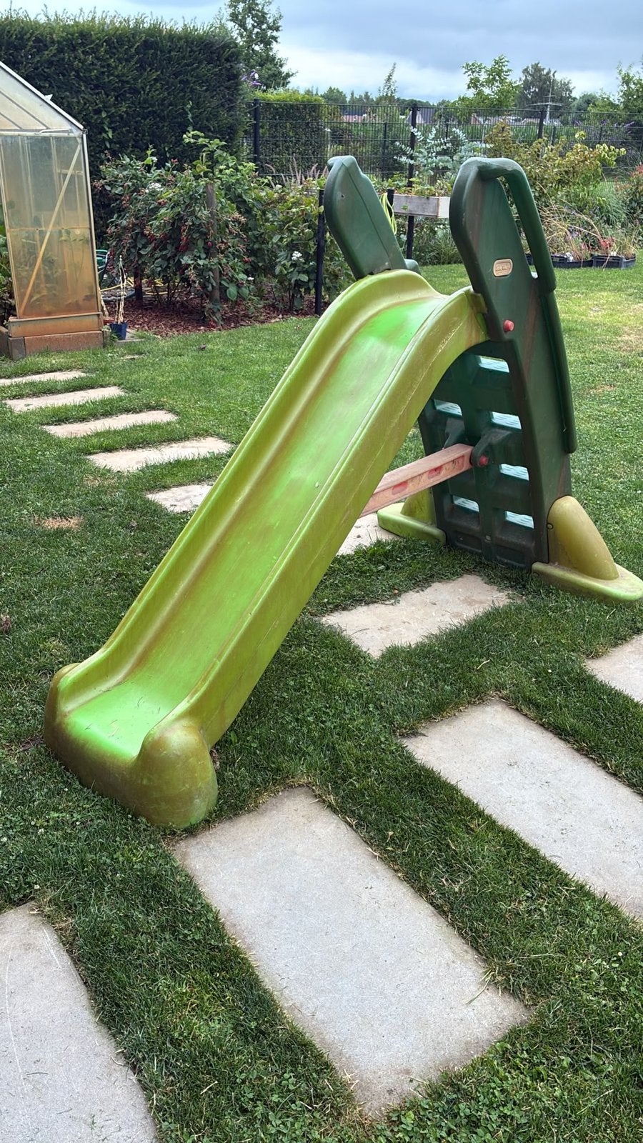 Groene kinder glijbaan little tikes, Ophalen, Gebruikt, Glijbaan