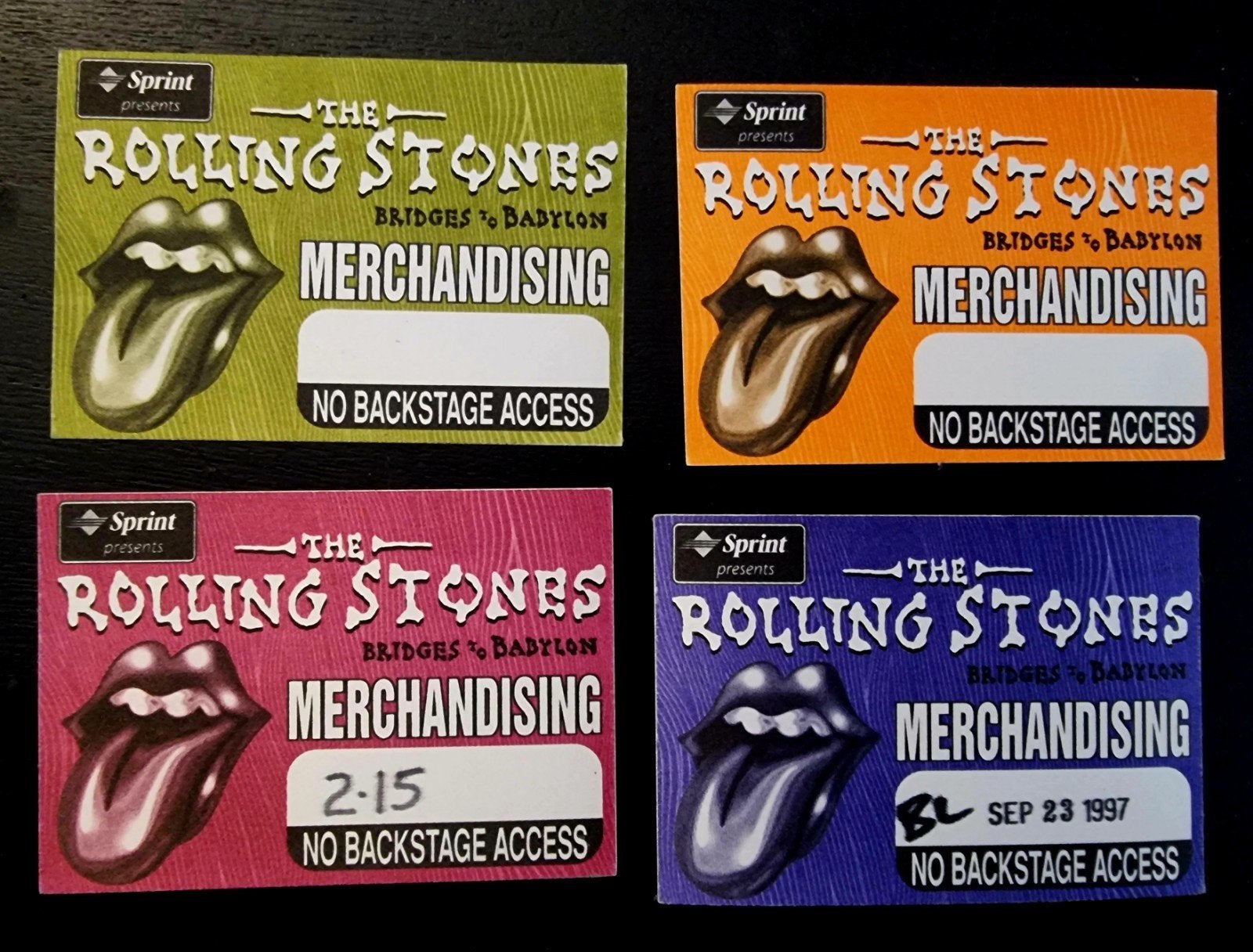 Rolling Stones Merchandising Pas Bridges to Babylon, Ophalen of Verzenden, Gebruikt, Overige typen