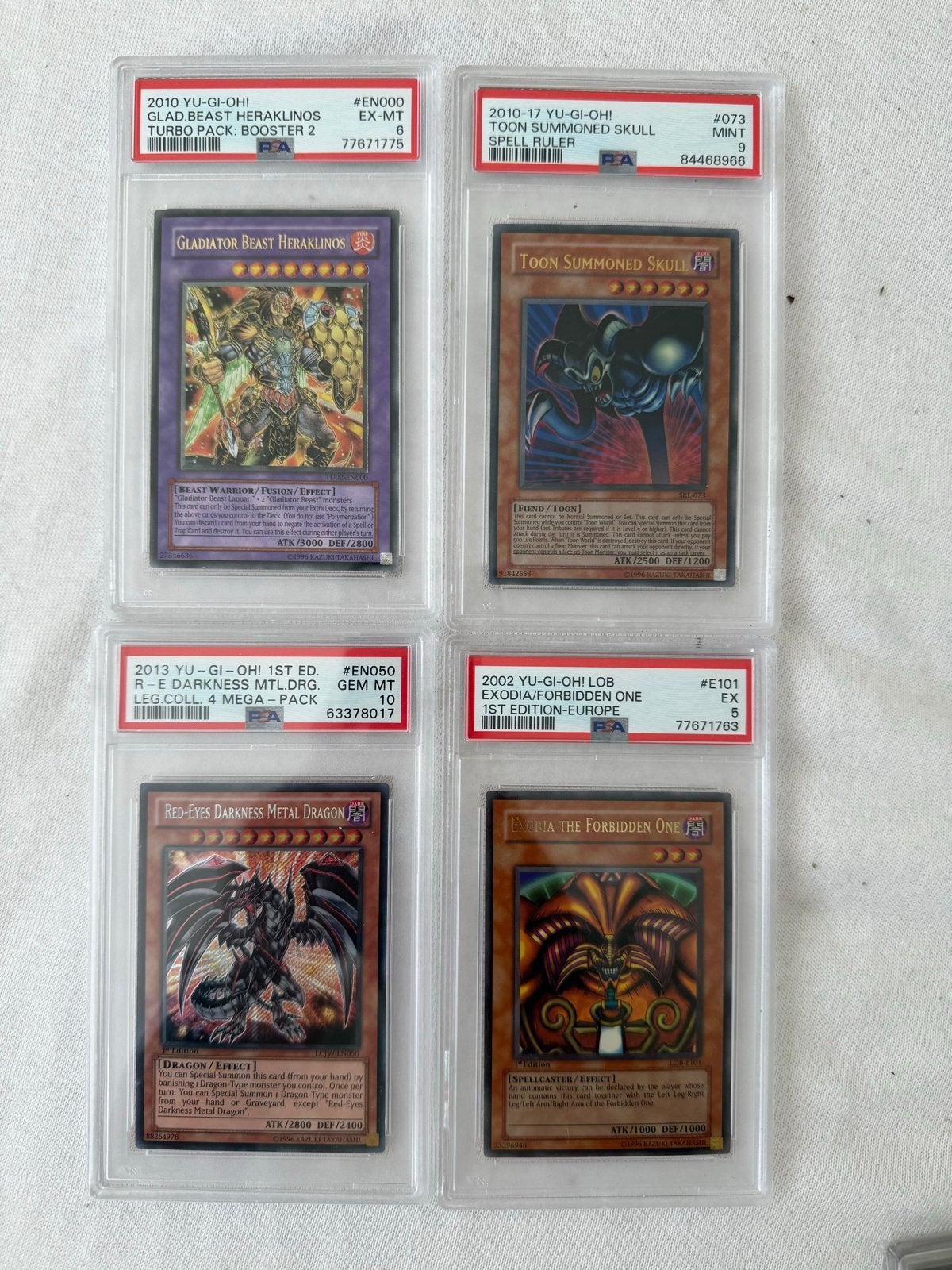 Yu-Gi-Oh! Graded Kaarten Collectie - PSA & AP Graded, Verzenden, Zo goed als nieuw, Meerdere kaarten