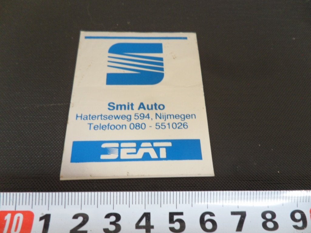 sticker nijmegen smit auto seat hatertseweg 594, Ophalen, Zo goed als nieuw