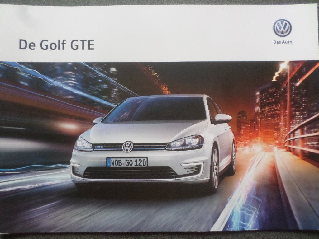 Volkswagen VW Golf GTE Brochure, Ophalen of Verzenden, Zo goed als nieuw, Volkswagen