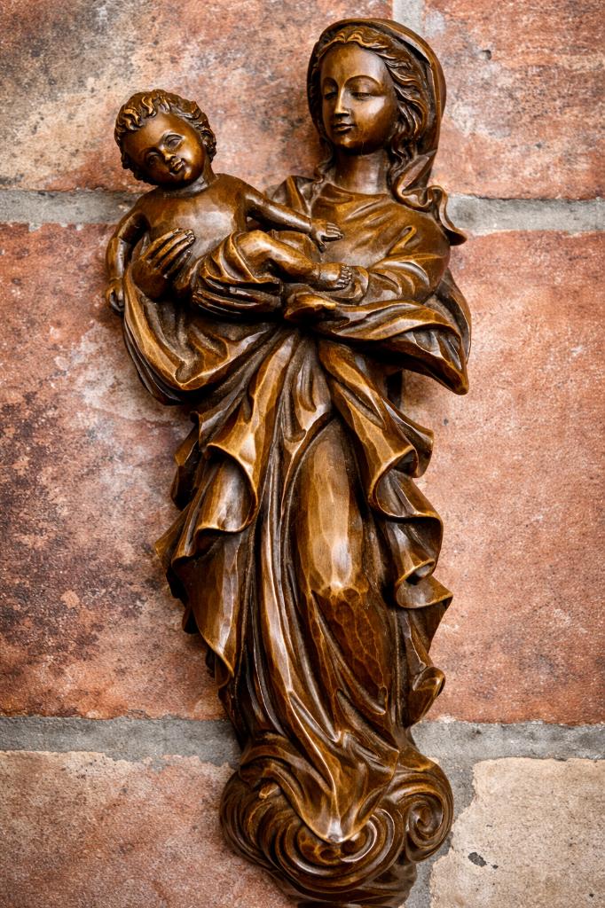 Madonna met kind – Maagd Maria en baby Jezus, wandbeeld, Ophalen of Verzenden