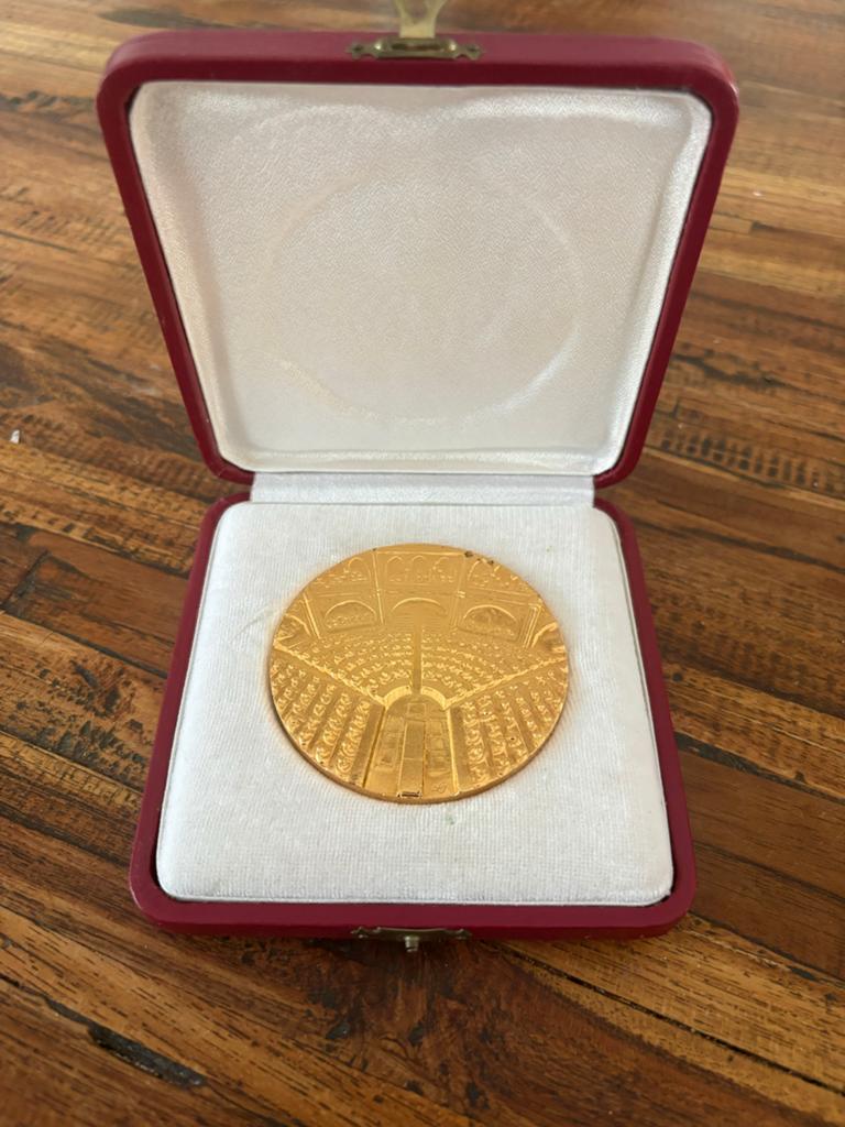 Messing Medaille Hongaars Parlement Boedapest, Postzegels en Munten, Munten | Nederland, Vóór koninkrijk, Ophalen of Verzenden