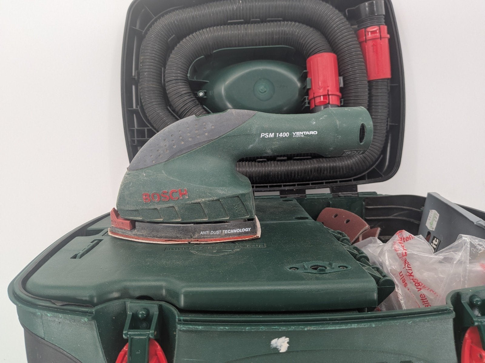 Bosch PSM 1400 Ventaro schuurmachine met accessoires, Gebruikt, Info@bosch.com, Robert Bosch GmbH, Overige typen
