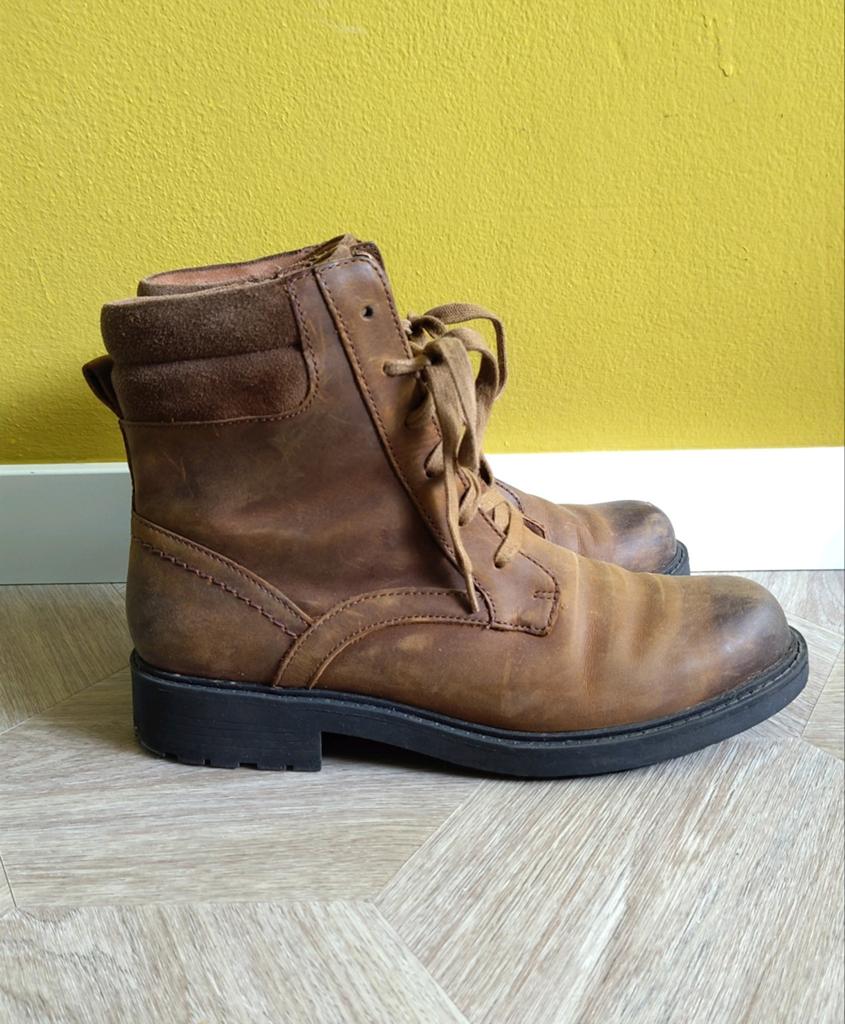 Clarks leren boots maat 41, Bruin, Lage of Enkellaarzen, Ophalen of Verzenden, Zo goed als nieuw