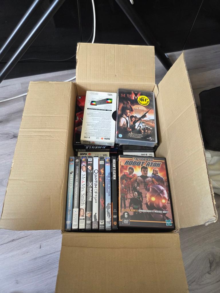 Doos vol VHS en DVD films, incl. Lord of the Rings EE, Ophalen of Verzenden