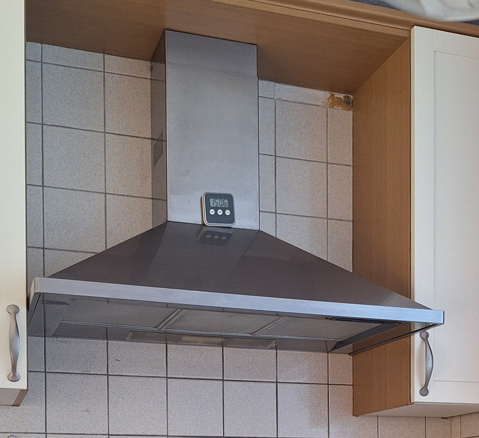 afzuigkap, Witgoed en Apparatuur, Afzuigkappen, Gebruikt, Wandschouwkap, Ophalen of Verzenden, Vrijstaand