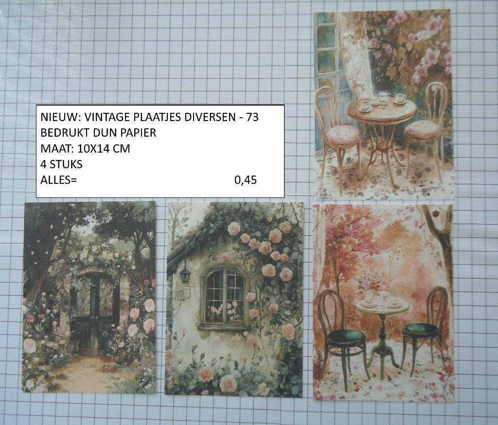 ⚠️nu 0,25: vintage plaatjes diversen 73 ( alleen verzenden, Ophalen, Nieuw, Overige thema's, Knipvel