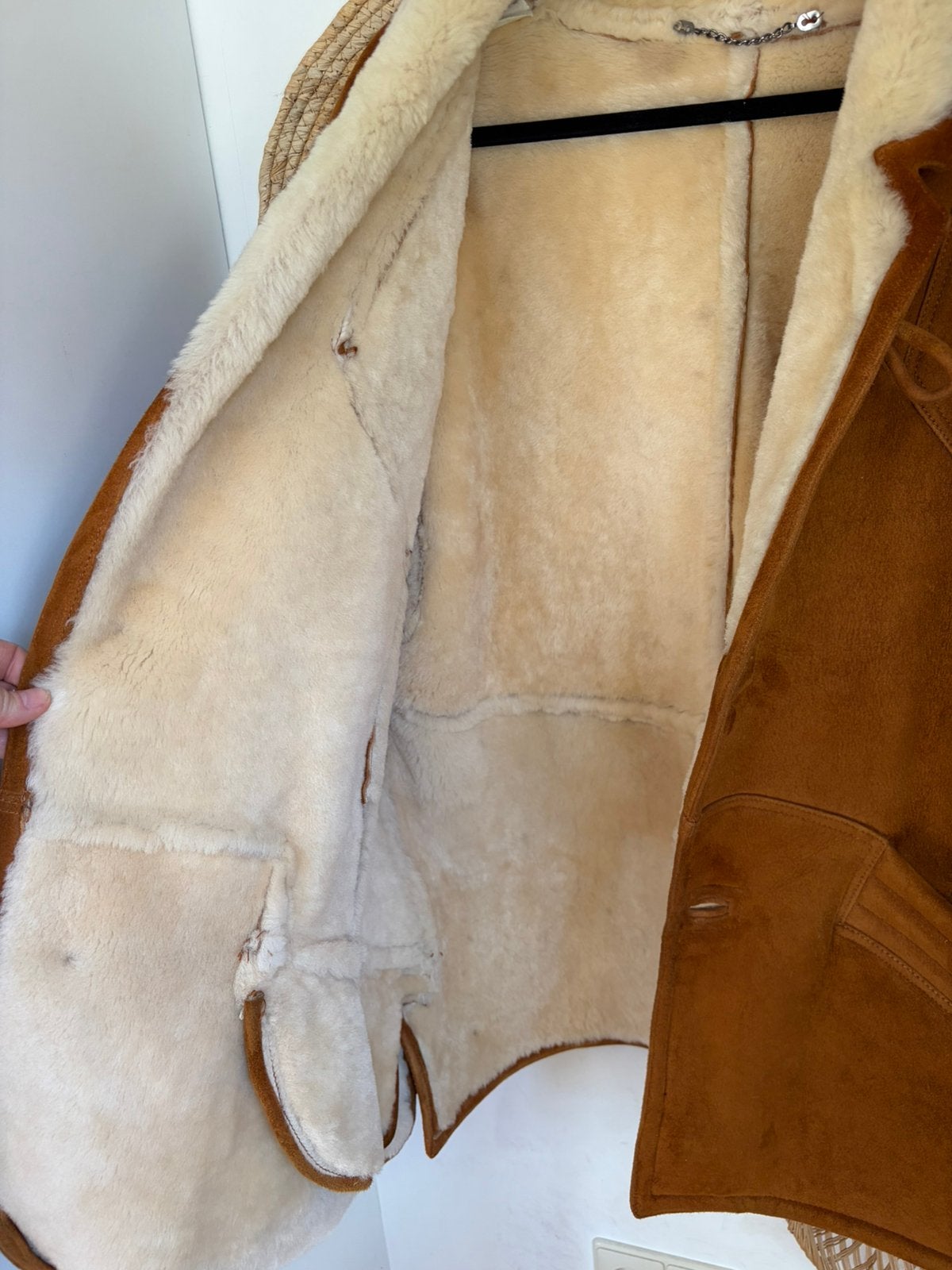Vintage lammy shearling afghaanse jas, Ophalen of Verzenden, Zo goed als nieuw, Maat 46/48 (XL) of groter, Bruin