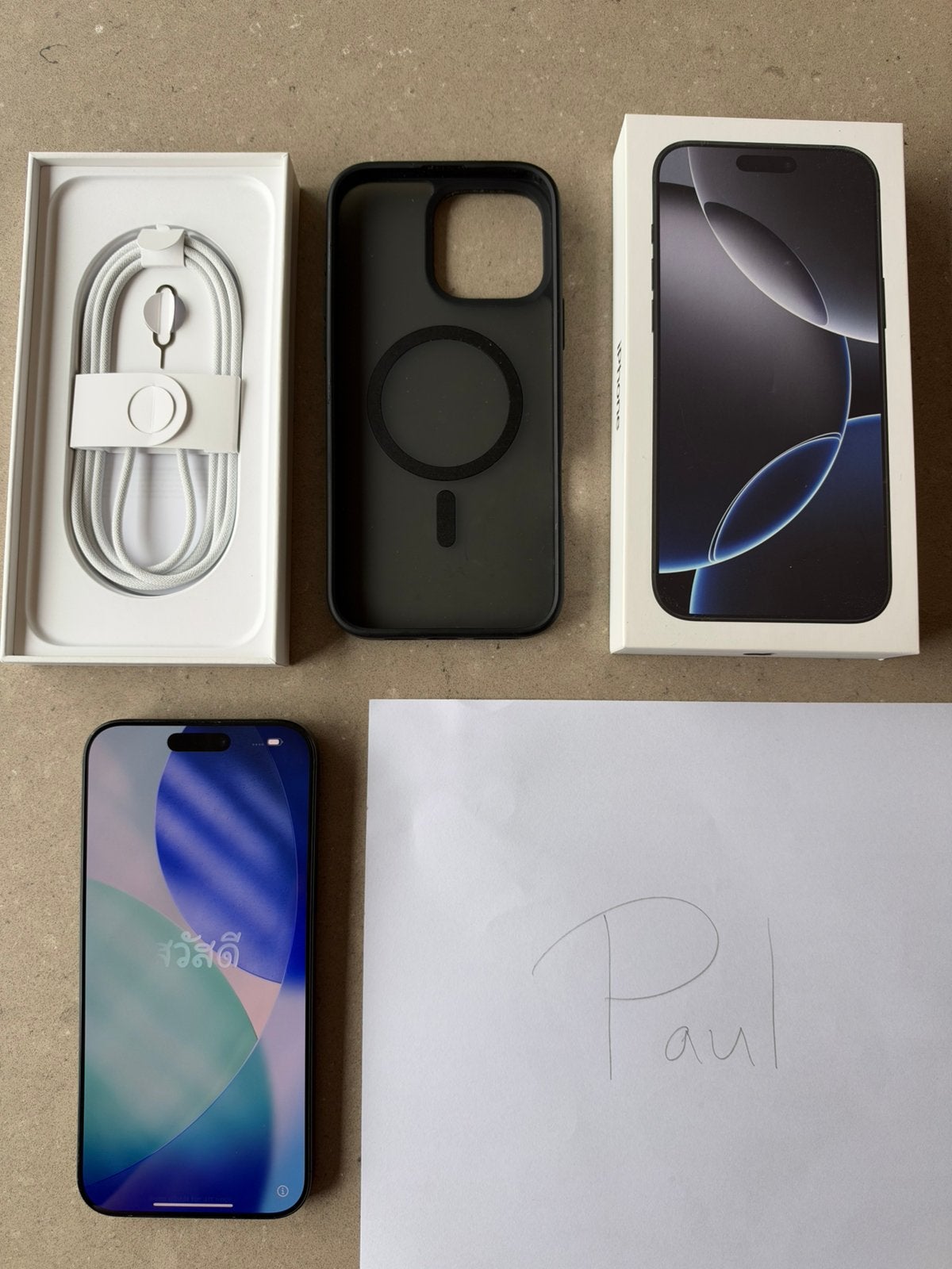 iPhone 16 Pro Max 256GB Black Titanium | kabel | Mag-Hoesje, Telecommunicatie, Gebruikt, Zwart, IPhone 16 Pro Max, 87 %