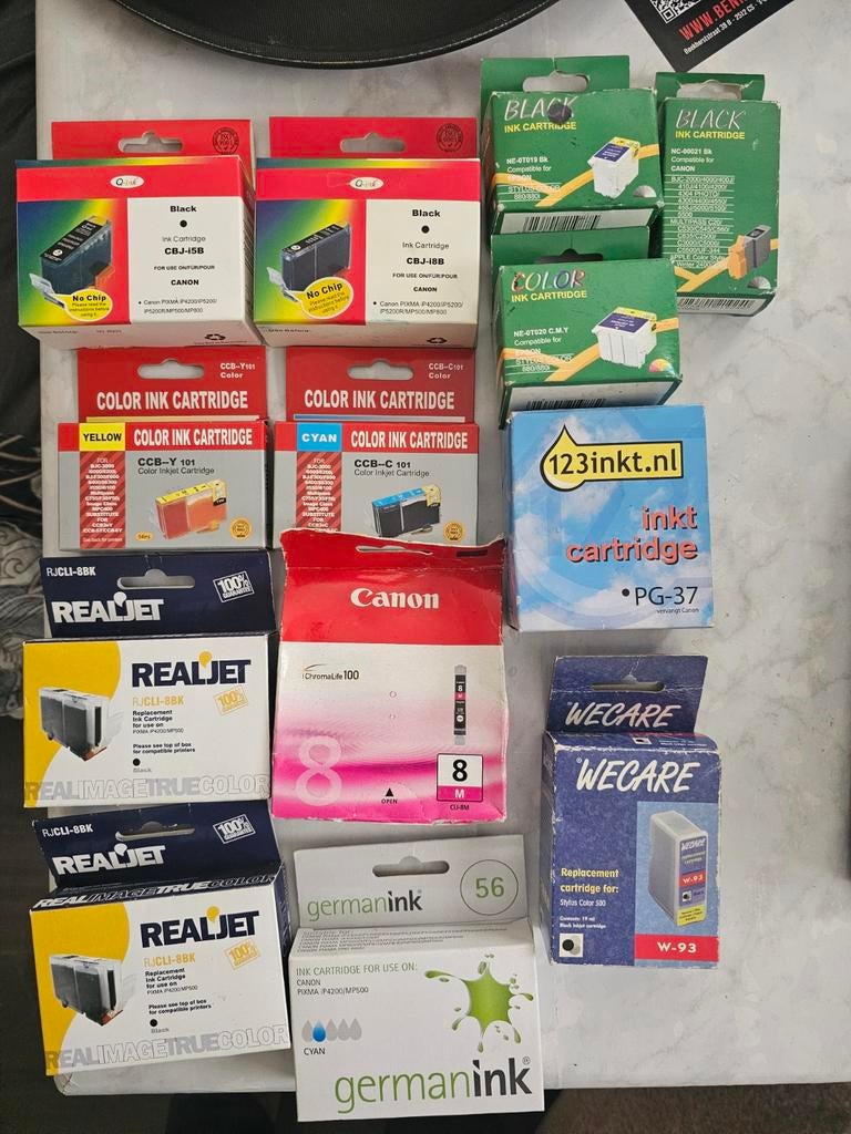 Partij Canon cartridges nieuw in verpakking gratis, Computers en Software, Printerbenodigdheden, Ophalen, Nieuw, Cartridge, Canon
