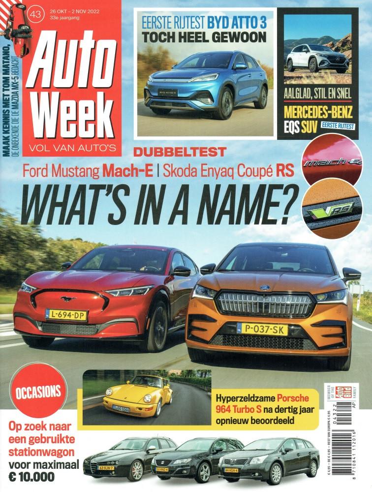 Autoweek 2022 nr. 43 (oa. Ford Mustang Mach-E & Skoda Enyaq), Verzenden, Gelezen, Algemeen