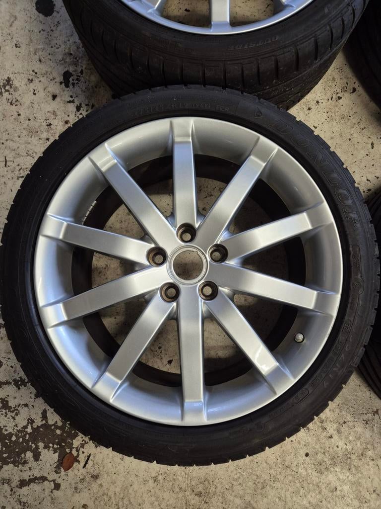 19 inch Aston Martin DB9 Velgen met Zomerbanden, Gebruikt, Banden en Velgen, Personenwagen, Zomerbanden