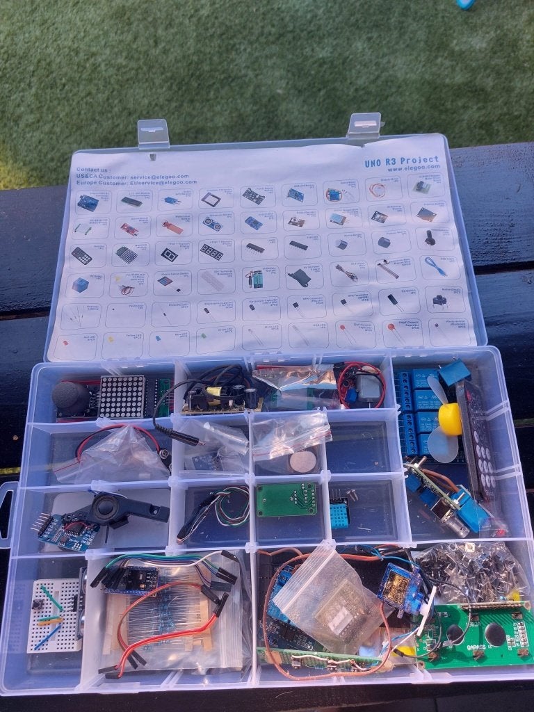 Elegoo Arduino UNO R3 Starter Kit + Extra & Opbergbox, Ophalen, Zo goed als nieuw