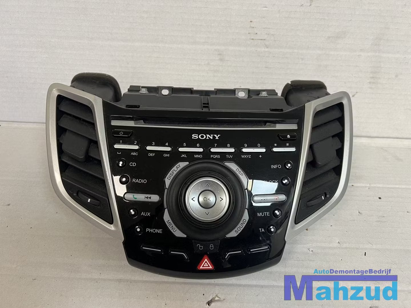 FORD FIESTA 6 sony radio cd speler luchtrooster midden 2010-, Gebruikt, Info@ford.com, Ophalen of Verzenden, Ford