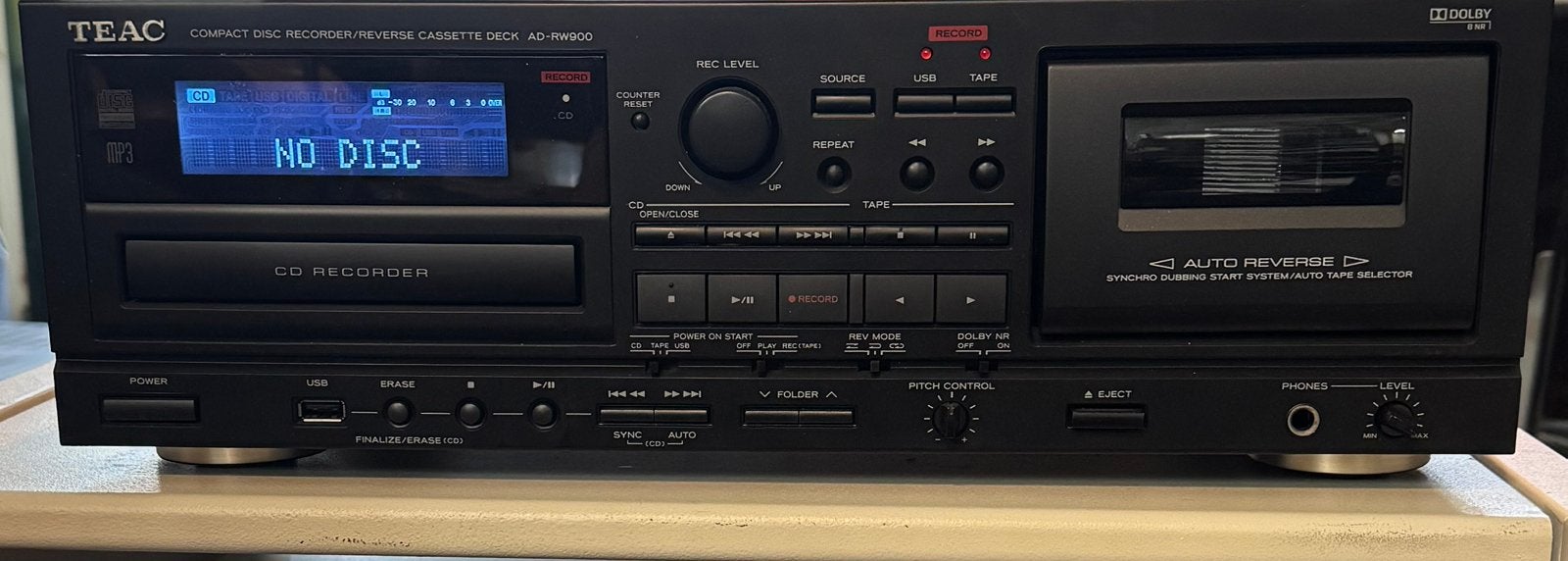 TEAC AD RW900E cd recorder cassete deck, Ophalen of Verzenden, Zo goed als nieuw, Overige merken