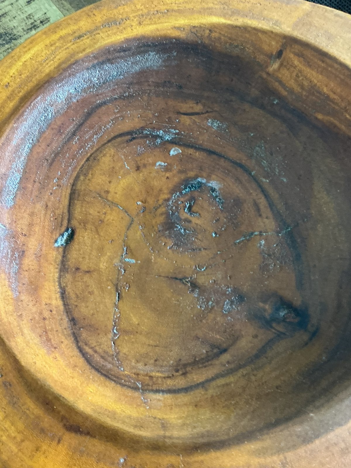 Ronde houten fruit schaal, Ophalen