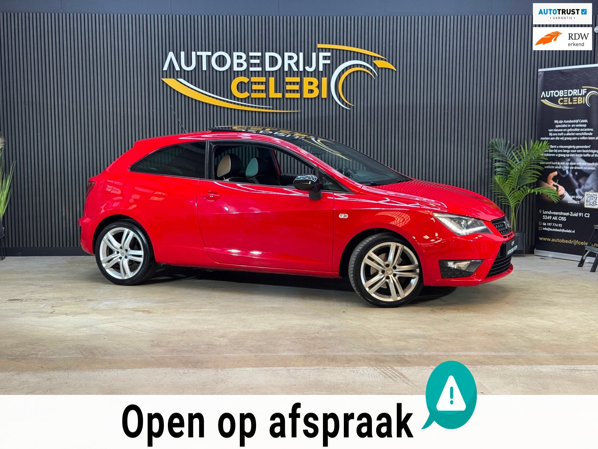 Seat Ibiza SC 1.4 TSI Cupra 2013 ROOD PANO|AUTO|CLIMA|STOELV, Auto's, Gebruikt, Zwart, 4 cilinders, Alcantara