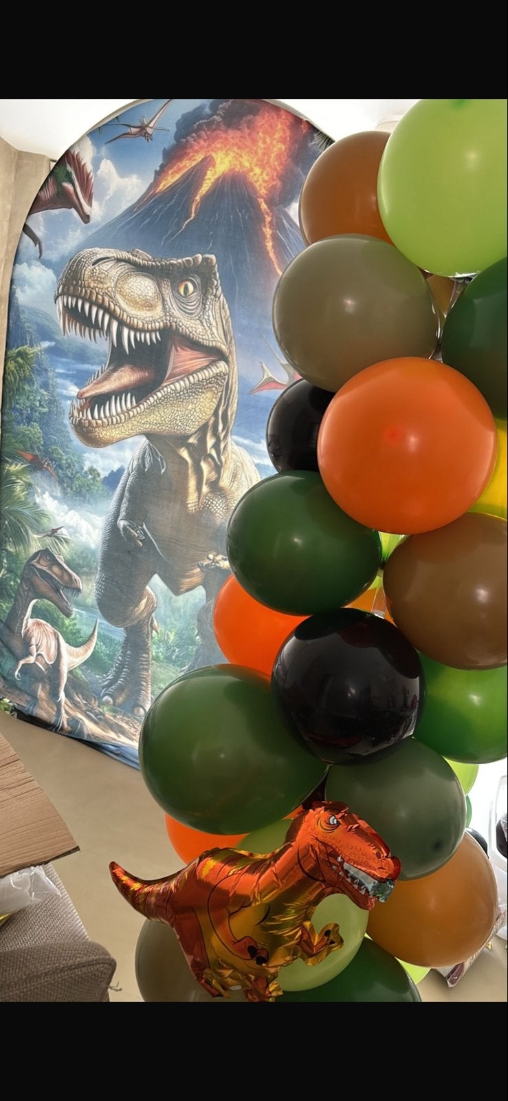 Dinosaurus Feestdecoratie achtergrond, Ophalen of Verzenden, Zo goed als nieuw, Versiering, Verjaardag